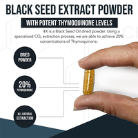 Capsules d'huile de nigelle personnalisables OEM/ODM, extrait de thymoquinone à 20 %, 4X Vegan, pour l'immunité des adultes, la santé du foie et du cœur - 60 unités
