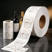 Personnalisation sur mesure, étiquettes de bouteille adhésives amovibles de haute qualité, rouleau d'étiquettes de bouteille, étiquettes de bouteille de vin rouge