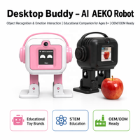 Robot de bureau éducatif AiJH EMO Ai, compagnon intelligent, chat interactif, danse, lumière et son, kit DIY avec charge Type-C