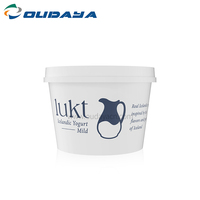 Taza desechable de plástico PP personalizada, contenedor de Yogurt helado de oveja, taza de helado de leche, 560ml