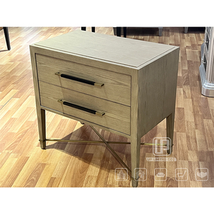 Table de chevet jaune personnalisée en bois massif, armoire de chevet large et spacieuse pour chambre à coucher - Product Image 1
