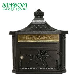 Kotak huruf dipasang di dinding gaya Eropa antik kotak surat perumahan merah - Product Image 2