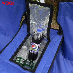 Chaise pliante de camping Woqi Outdoor, bleu ciel, tissu Oxford, structure en aluminium, avec porte-gobelet, pour jardin, randonnée, pêche - Product Image 1