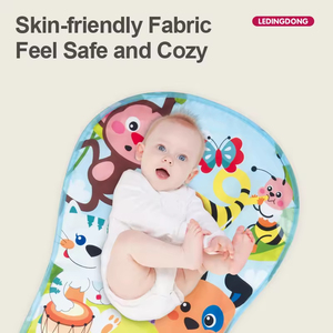 Tappetino da Gioco per Neonati Modello Base Orsetto <span class=keywords><strong>Rosa</strong></span> con Pianoforte e 5 Giocattoli Sospesi Staccabili - Product Image 3