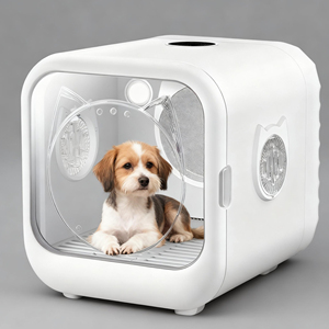 Caja de secado inteligente de lujo moderna para mascotas, solución antibacteriana ecológica para perros y gatos, aseo para uso en el baño - Product Image 1