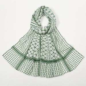 Hiyab de Moda con Estampado Kuffiyeh, Chifón Estampado, para Mujeres Musulmanas, Palestina, Eid, Ramadán - Product Image 4