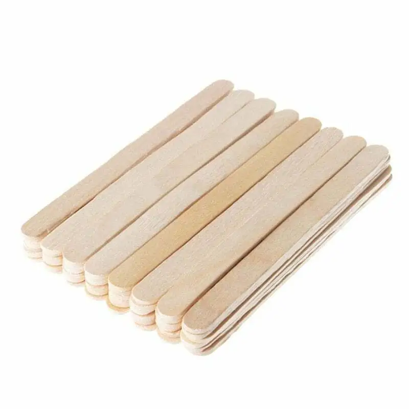 Food Grade Jumbo 6 Inch Wooden Multi-Purpose Popsicle Sticks Craft Waxing Tongue Depressor Ice Cream Stick