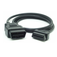 Cable de Extensión OBD II de 16 Pines, Macho a Hembra, 30 cm de Largo, Lector de Códigos con 1 Año de Garantía