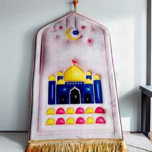 Tappeti per bambini cinesi per adolescenti più venduti all'ingrosso 3d tappetini di pellegrinaggio stampati digitali a basso prezzo personalizzabili per bambini moschea - Product Image 5