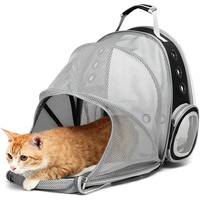 Sac à dos transparent pour animaux de compagnie en acrylique transparent en forme de capsule spatiale d'astronaute portable imperméable pour l'extérieur pour petits animaux