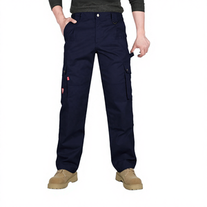 Pantalons de travail pour hommes Xinrui en gros, 100% coton, taille élastique, légers, imperméables, coupe-vent, anti-poussière, détection des aiguilles - Product Image 4