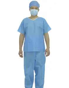 Factory hot-selling Disposable Uniform Scrubs suits Surgery T shirt and Pant sets