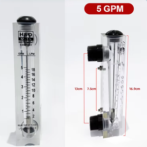 Débitmètre d'eau industriel en acrylique, monté sur panneau, rotamètre pour équipement de purification par osmose inverse, OEM - Product Image 4