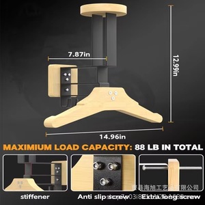 Solid Wood <b>Wall</b> Mounted <b>Storage</b> Rack For Clothes Hats Motorcycle Helmets <b>Hanging</b> Organizer Bedroom Home Use - Product Image 4