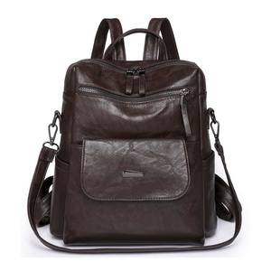 Pu Backpack With Detachable Strap Zipper Closure Softback Large Capacity Daily Use Women's Fashion Bag - Product Image 5