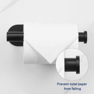 Porte-papier toilette <span class=keywords><strong>noir</strong></span> et or, support mural multifonctionnel pour salle de bain, support pour téléphone, étagère pour rouleau de serviette, accessoires - Product Image 3