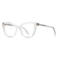 Montura de gafas redondas de gato grande a la moda para mujer, gafas antiluz azul, gafas de diseño de marca, gafas de lectura óptica TR90