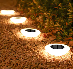 Lampes solaires de jardin 14 LED ABS blanc/chaud IP65 étanches en polysilicium pour décoration de cour - Product Image 1