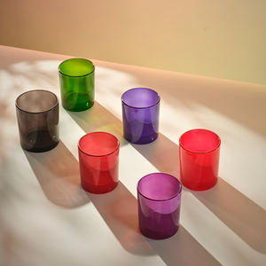 Barattolo di candela di colore opaco con coperchio di <span class=keywords><strong>vetro</strong></span> vuoto barattoli di candela di <span class=keywords><strong>vetro</strong></span> all'ingrosso di lusso - Product Image 6