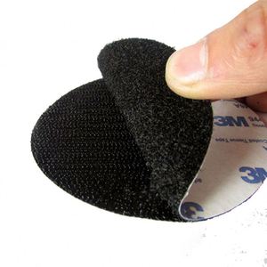 Bandes adhésives autocollantes robustes en velcro noir en rouleau - Product Image 3