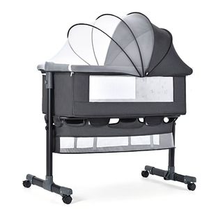 Cuna Colecho Portátil para Bebé con Altura y Patas Ajustables, Cuna con Mosquitera para Recién Nacido - Product Image 1