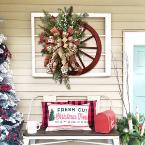 Guirnalda Navideña Ecológica, Adorno Navideño para Puerta Principal, Guirnalda Artificial de Pino para Decoración de Fiestas - Product Image 2