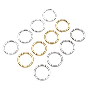 Accesorios de joyería DIY, argollas redondas cerradas, chapadas en oro y plata, para la fabricación de pulseras, suministros para manualidades. - Product Image 5