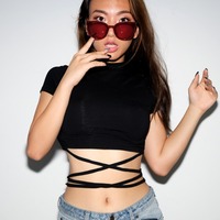 Vente en Gros Nouvelle Mode T-Shirts Sexy d'Été pour Femmes Coupe Slim Manches Courtes, Crop Top