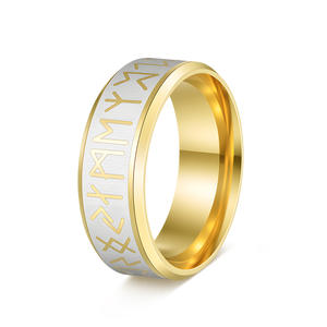 Anillo Vikingo Nórdico para Hombre, Acero Inoxidable, Estilo Moderno, Símbolo Rúnico, Amuleto Vikingo Nórdico de Odín, Anillos Retro, Joyería - Product Image 5