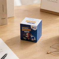 Bloc-notes de bureau créatif en forme de cube |   Autocollant magnétique |   Impression de logo personnalisée |   Notes autocollantes colorées pour le bureau, l'école et les affaires