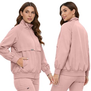 Blouse médicale homme 52002, Blouses et demi-manteaux femme, Manteau coupe-vent femme à manches côtelées, 12 couleurs - Product Image 2