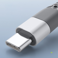Cable DE DATOS Pd 65W USB C a tipo C, Cable de datos de teléfono móvil de carga súper rápida, interfaz trenzada de nailon, Cable blanco para teléfono móvil