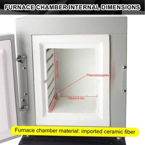 Auble 1750W Metallschmelz-Muffelofen 1150 ℃   Schmuckguss Automatischer Beobachtungsfenster-Widerstandsofen für Formen - Product Image 5