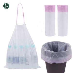 Grands sacs <span class=keywords><strong>poubelle</strong></span> en plastique épais, multifonctions, à forme personnalisée, avec ruban de fixation, petit cordon de serrage, 25 pièces, 45x50 - Product Image 6