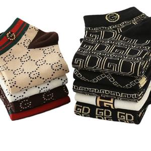 <span class=keywords><strong>Chaussettes</strong></span> bateau décontractées et tendance pour <span class=keywords><strong>hommes</strong></span>, absorbantes, respirantes, à motif lettres, mi-mollet, anti-bactériennes, en mélange de coton, avec logo - Product Image 5