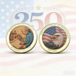 Pièce commémorative 3D du 250e anniversaire des États-Unis de <span class=keywords><strong>1776</strong></span>, déclaration d'indépendance, pièce de défi - Product Image 4