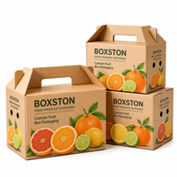 Boîtes d'emballage pour fruits et légumes en carton ondulé, personnalisées, imprimées, en matériaux recyclés, imperméables, avec gaufrage et logo, vente en gros