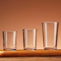 Ensemble de mugs à bière en verre givré transparent de 200 ml, style vintage, portables et réutilisables, lavables au lave-vaisselle, pour les voyages et la maison