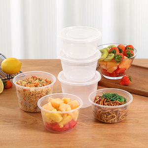 Boîte à lunch jetable ronde épaissie avec couvercle transparent pour la conservation des aliments à emporter, bol bento, récipient à soupe, usage commercial - Product Image 3