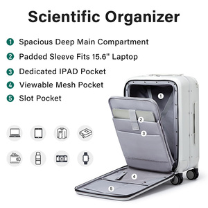 Valigia da Viaggio 2026 Hot Sale in PC con Telaio in Alluminio, Apertura Frontale, 20-24 Pollici, Ideale per Viaggi d'Affari - Product Image 3