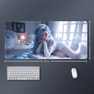 Extra <b>Large</b> Mouse Pad Featuring Sexy Cartoon Anime Girl Art Dedicated Gaming <b>Desk</b> Mat Cute Anime-Style Laptop Mouse Pad - Product Image 2
