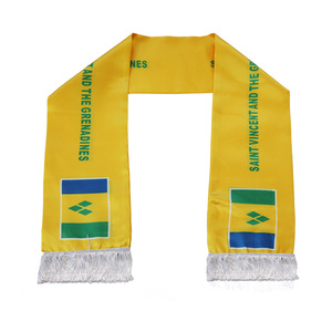 Nouveau produit aint <span class=keywords><strong>Vincent</strong></span> et les Grenadines écharpes caractéristiques pour fan et suiveur Club drapeau écharpes personnalisées - Product Image 3