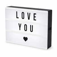 Boîte à lumière de cinéma avec 200 lettres, symboles, émojis, boîte à lumière LED USB pour la décoration de la maison, décoration de chambre, enseigne LED de cinéma, lettres lumineuses, cadeaux