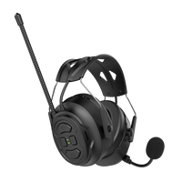 Penutup Telinga Interkom Bluetooth Anti-Noise Headset Komunikasi Tugas Berat