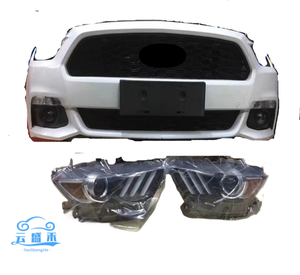 ชุดตัวถังรถสไตล์ฟอร์ดมัสแตง15-21ใหม่กระจังหน้ารถยนต์สไตล์เก่ากระจังหน้ารถยนต์หม้อน้ำชิ้นส่วนรถยนต์พลาสติกอัพเกรด - Product Image 3