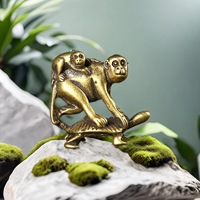 Figurine de singe en laiton, petite décoration de bureau, cadeau créatif, 1 pièce, vente chaude