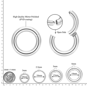 Venta al por mayor: Anillo de segmento de titanio G23 ASTM F136 chapado en oro de calibre grande para septum, arete clicker, joyería de moda para <span class=keywords><strong>piercing</strong></span> corporal. - Product Image 2