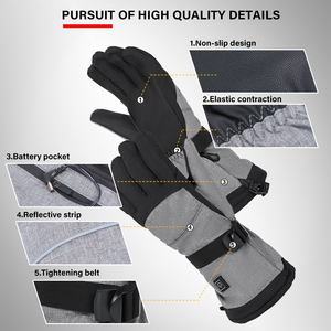 Gants chauffants personnalisés Mitaines chauffantes hiver chaud écran tactile gants de moto batterie Usb gants chauffants de <span class=keywords><strong>ski</strong></span> rechargeables - Product Image 3
