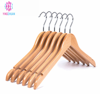Échantillon Gratuit - Cintre Classique Flexible à Tête Ronde Pivotante, Antidérapant, Gain de Place, Durable, en Bois, pour Magasin de Vêtements