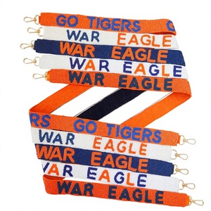 Lanière en polyester Go Tigers avec crochet en métal, design coloré réglable pour cartes d'identité, porte-clés, sangles de téléphone - Product Image 1